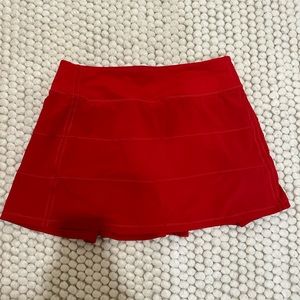 Lululemon red tennis skirt